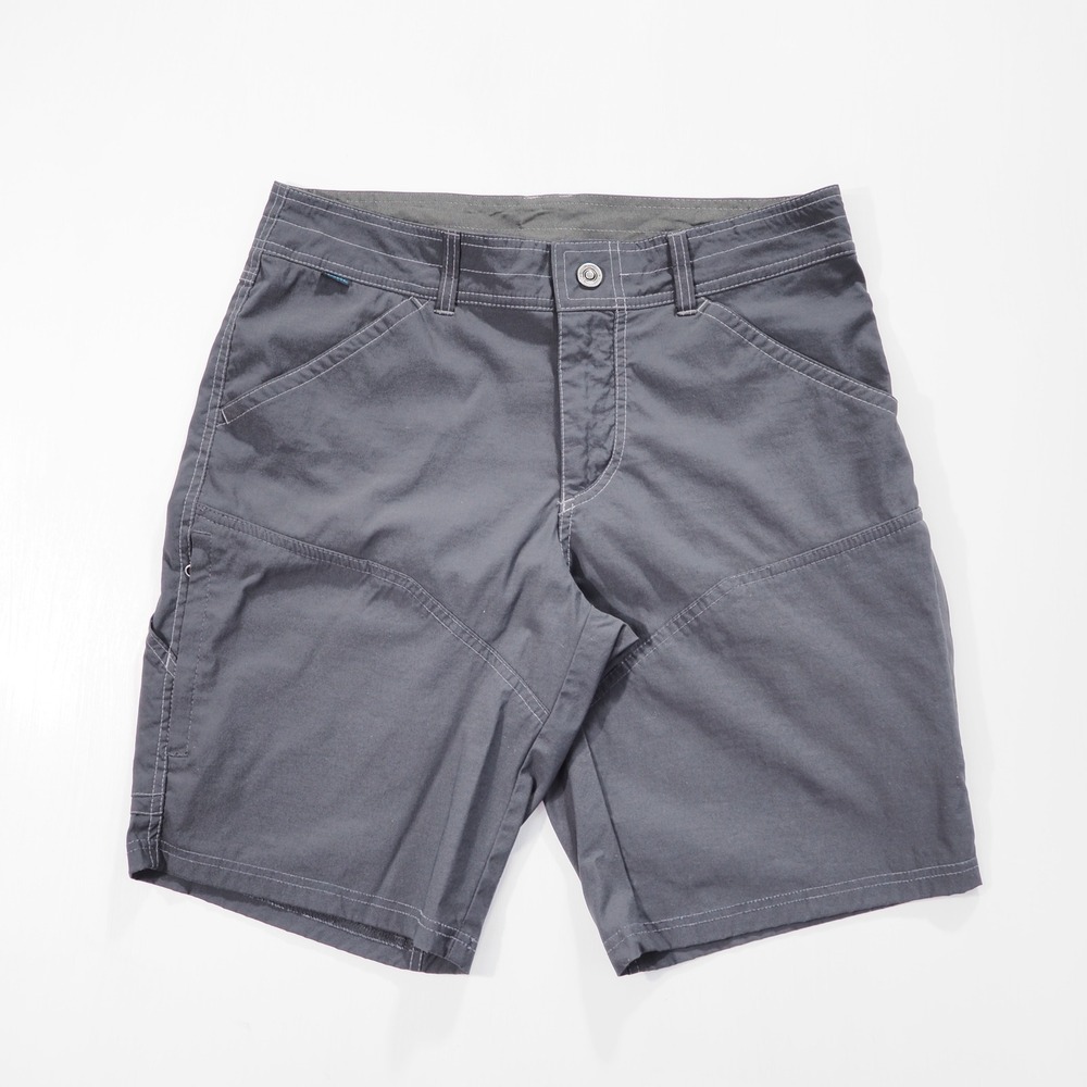 Kuhl Renegade Shorts Mens 32 Gray Cargo Nylon Water Resistant Quick Dry Hiking